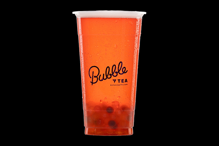 Vibrant fruit-flavored whatever bubble tea with tapioca pearls from Balance Grille, ideal for refreshing corporate catering.